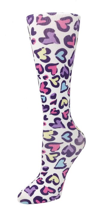 Leopard Hearts Wide Calf