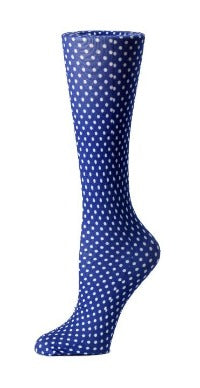 Blue Polka Dots Wide Calf